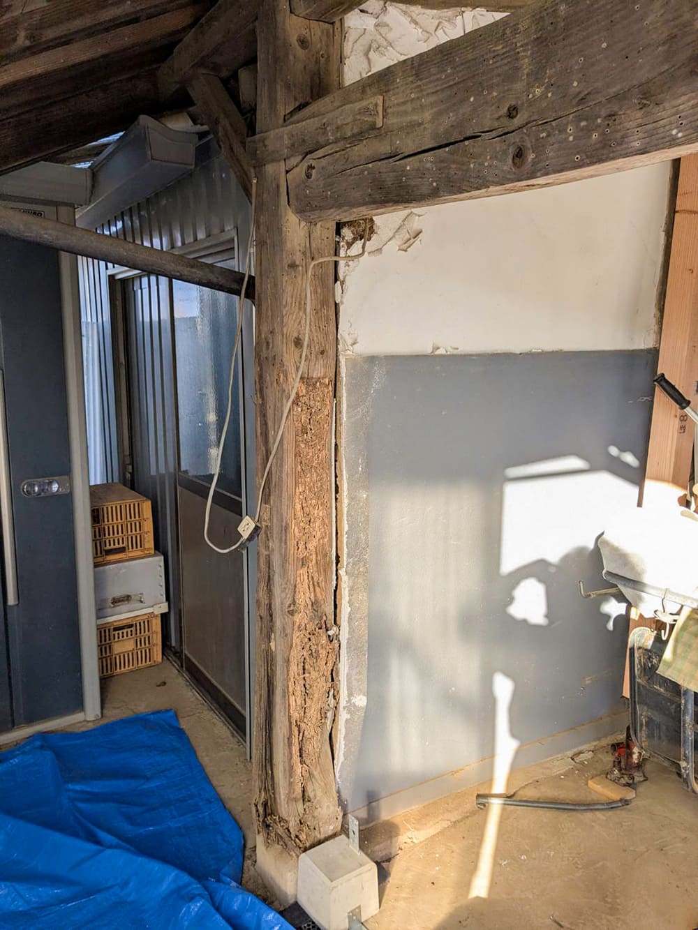 最も深刻だったのは、この一本の柱